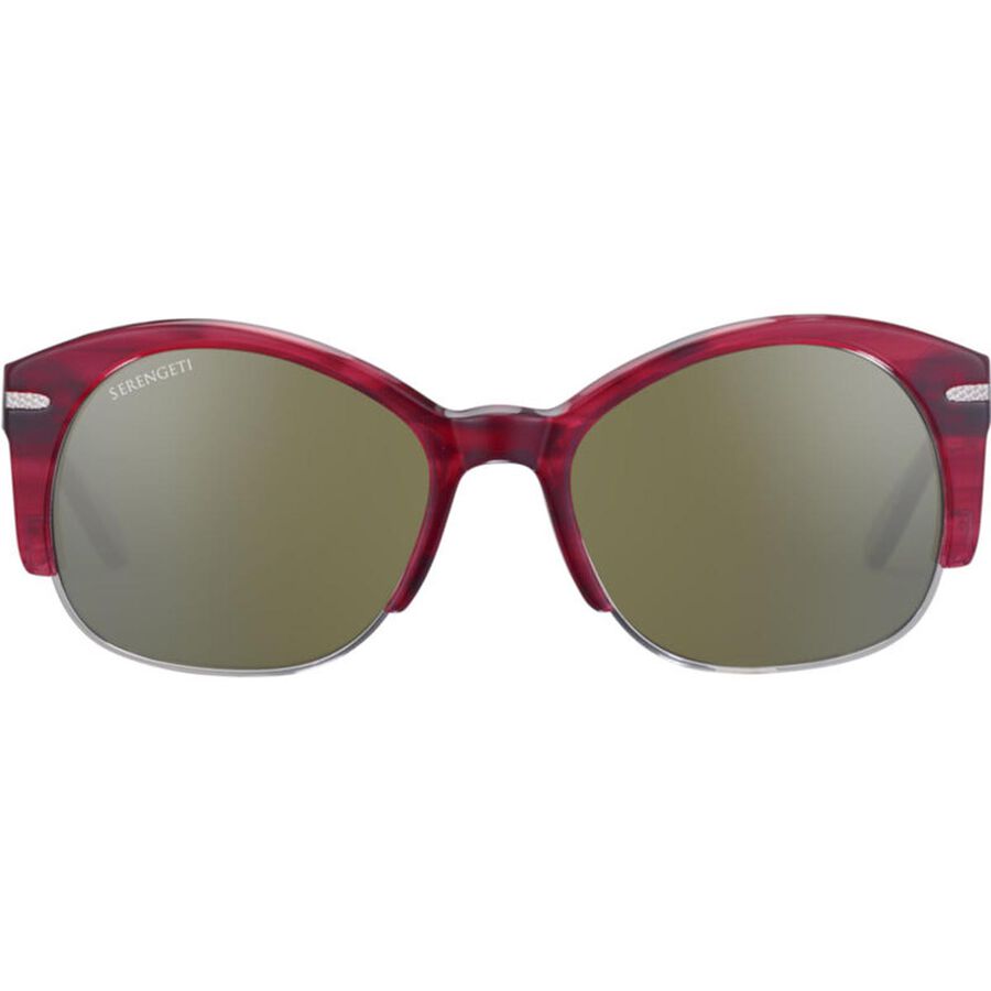VINITA, Red Streaky Acetate with Shiny Silver Metal-Mineral Polarized 555nm Cat 3 to 3, hi-res